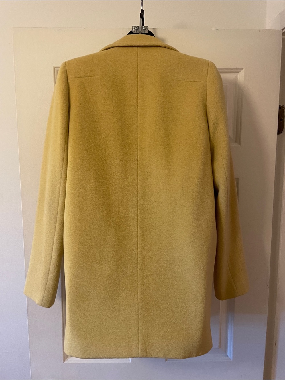 Double-Breasted Felted Yellow Blazer - Picture 9 of 11